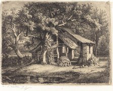 La chaumière au poirier (Cottage with Pear Tree), published 1849. Creator: Eugene Blery.