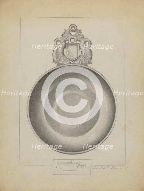 Pewter Porringer, c. 1936. Creator: Charles Cullen.