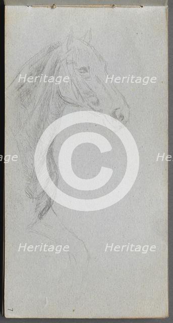 Sketchbook, page 07: Study of a Horse. Creator: Ernest Meissonier (French, 1815-1891).