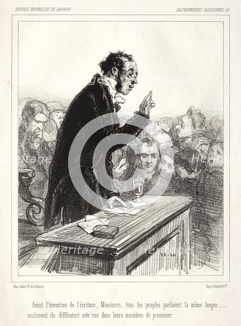 Baliverneries Parisiennes. Creator: Paul Gavarni (French, 1804-1866).