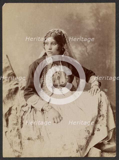 Portrait of a woman, about 1870. Creator: Unknown.