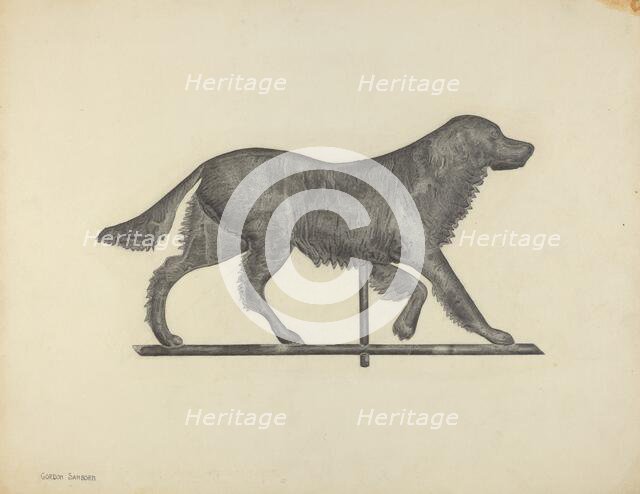 Weather Vane - Setter Dog, c. 1938. Creator: Gordon Sanborn.