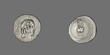 Denarius (Coin) Depicting the God Apollo, 85 BCE. Creator: Unknown.