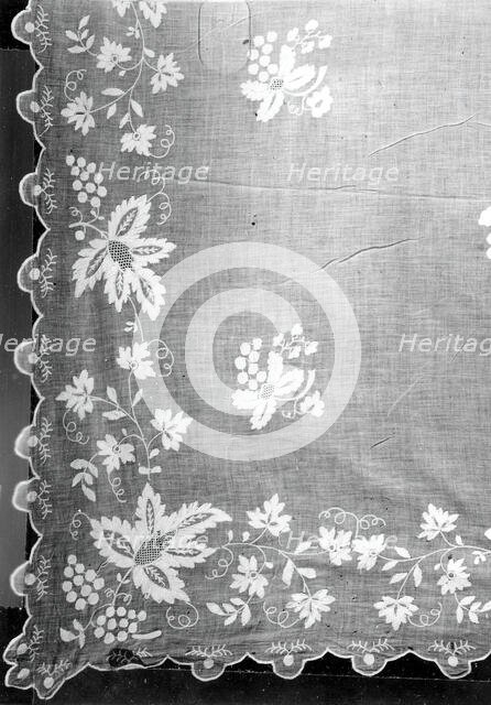 Bedcover, France, 19th century. Creator: Unknown.