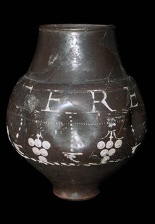 Roman vase inscribed 'Utere Felix', 3rd century. Artist: Unknown