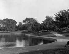Pond, South Park, Fall River, Mass., between 1900 and 1920. Creator: Unknown.