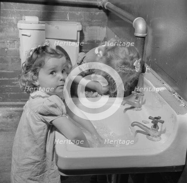 A child care center opened September 15, 1942 for thirty children, New Britain, Connecticut, 1943. Creator: Gordon Parks.