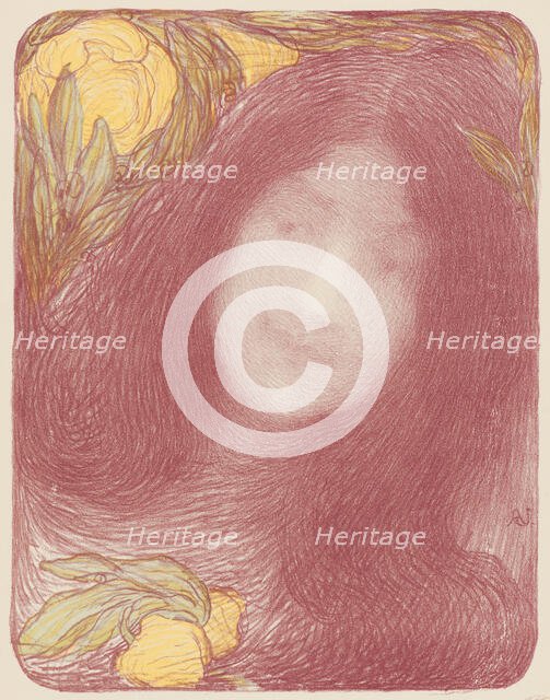 Under the Flowers (Sous les Fleurs), c1897. Creator: Aman-Jean, Edmond François (1858-1936).