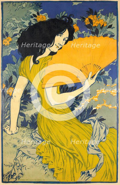 L'éventail, 1900. Creator: Grasset, Eugène (1841-1917).