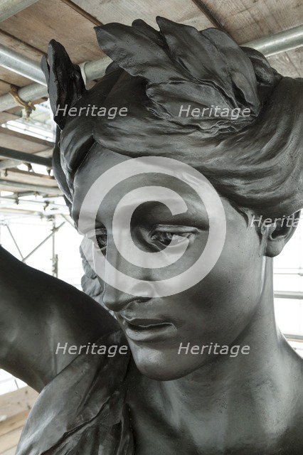 Detail, quadriga statue, Wellington Arch, Hyde Park Corner, Westminster, London, c2015. Artist: Derek Kendall.