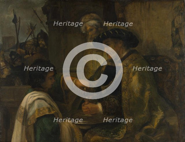 Pilate Washing His Hands, probably 1660s. Creator: Style of Rembrandt (Dutch, 17th century).