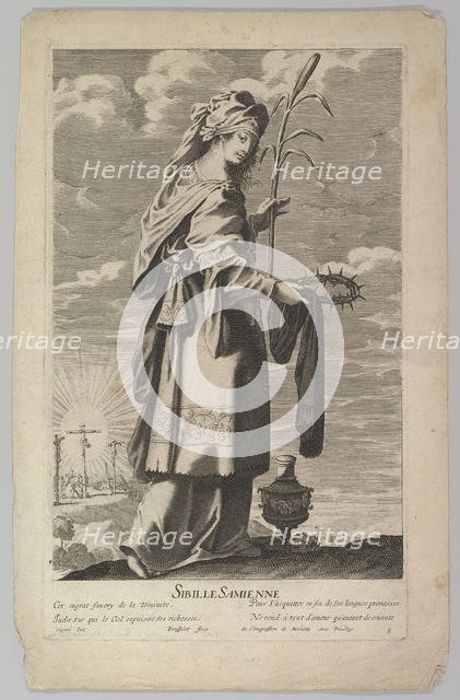 Sibylle Samienne, ca. 1635. Creators: Gilles Rousselet, Abraham Bosse.