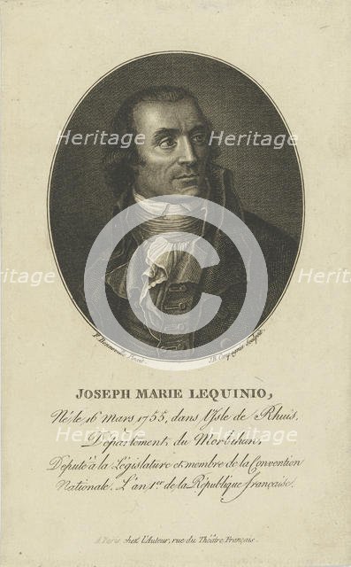 Portrait of Marie Joseph Lequinio (1755-1814) , 1795-1799. Creator: Bonneville, François (active 1787-1802).