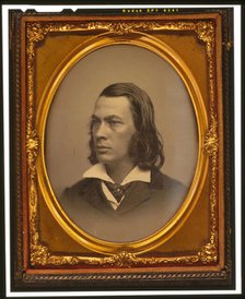 George Lippard, head and shoulders portrait, facing left, ca. 1850. Creator: Unknown.