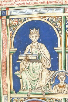 Henry II of England (From the Historia Anglorum, Chronica majora). Artist: Paris, Matthew (c. 1200-1259)
