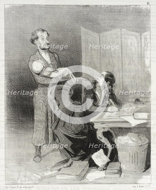 Emportez donc ça plus loin...il est impossible de travailler..., 1844. Creator: Honore Daumier.