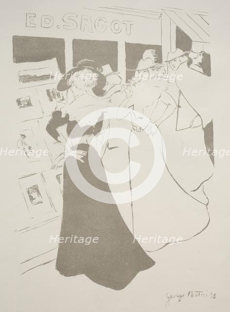 Sagot's Gallery, 1898. Creator: Georges Alfred Bottini (French, 1874-1907).