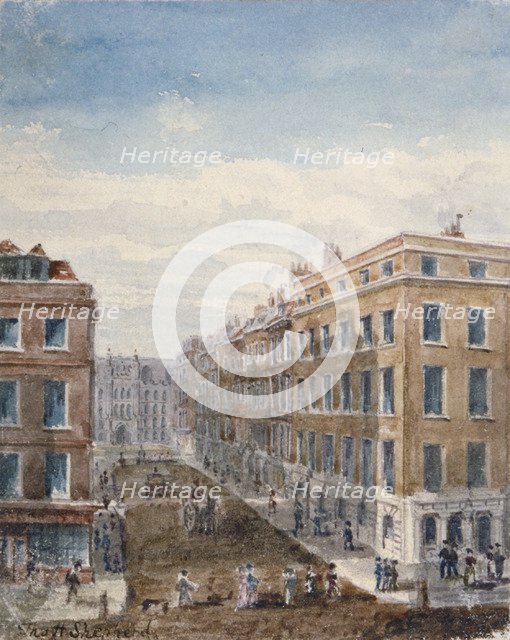 View of King Street, looking north from Cheapside to the Guildhall, City of London, 1840 Artist: Thomas Hosmer Shepherd