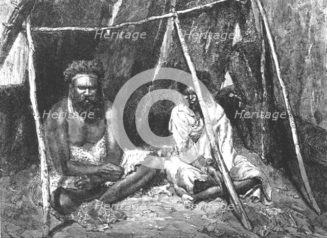 'Old Australian and his "Gin."; Incidents of Bush Life in Queensland', 1875. Creator: Unknown.