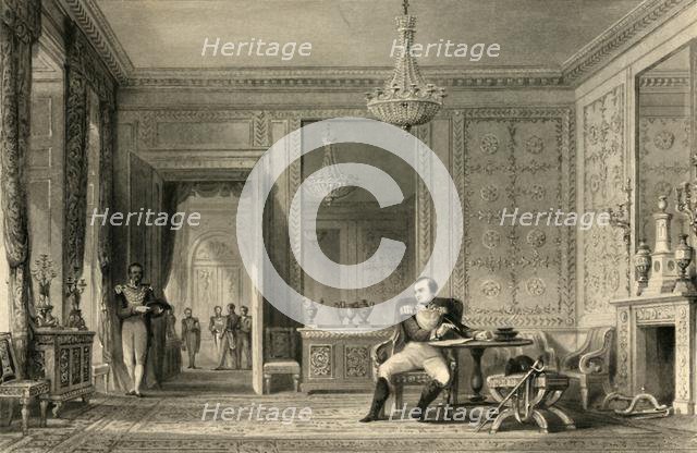 'The Salon d'abdication, Fontainbleau', c1840.  Creator: JB Allen.