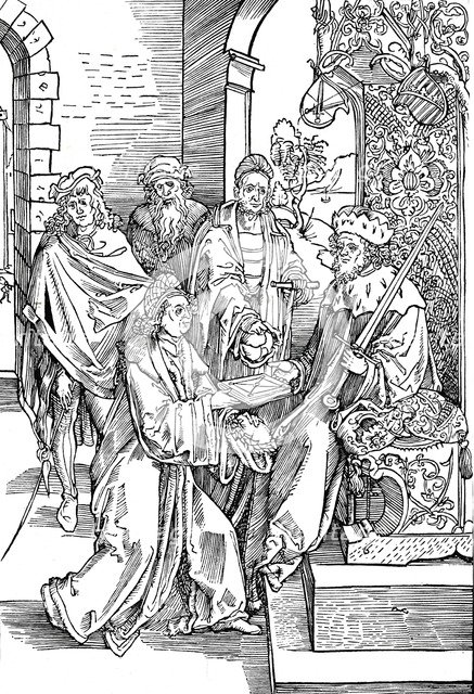 'Celtes Presenting His Book to the Elector of Saxony', 1501 (1906). Artist: Albrecht Durer.