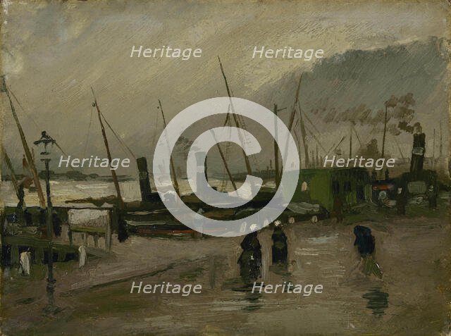 De Ruijterkade in Amsterdam, 1885. Creator: Gogh, Vincent, van (1853-1890).