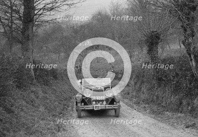 Ford of JW Whalley competing in the NWLMC London-Gloucester Trial, 1931. Artist: Bill Brunell.