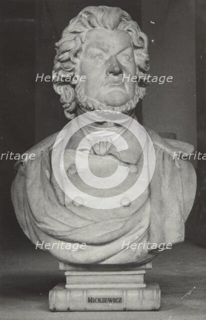 Bust of Adam Mickiewicz, 19th century, (1930-1939).  Creator: Unknown.