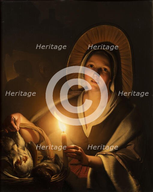 The Poultry Seller, 1847. Creator: Schendel, Petrus van (1806-1870).