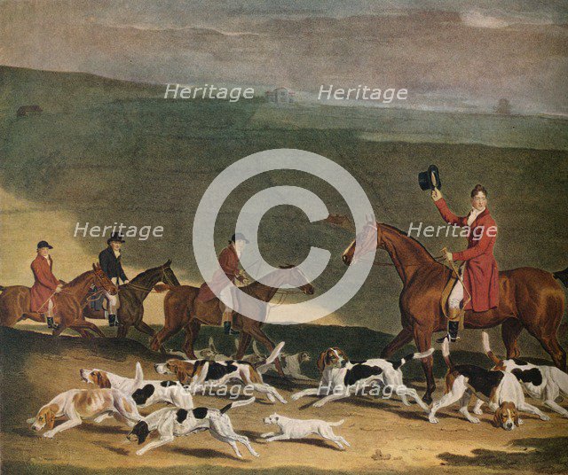 'Francis Dukinfield Astley, Esq., and his Harriers', 1809. (1941). Artist: Richard Woodman.