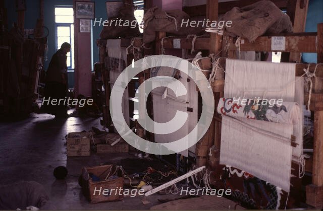 Tibetan refugee carpet project, Dharamsala, India, 1988. Creator: Amanda Waite.