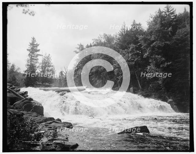 Buttermilk Falls, Raquette River, Adirondack Mountains, (1902?). Creator: William H. Jackson.