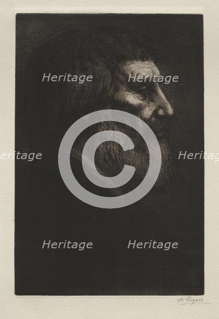 Head of a Man. Creator: Alphonse Legros (French, 1837-1911).