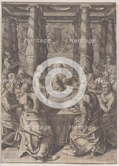 The Last Supper, ca. 1580. Creator: Giovanni Battista Mazza.