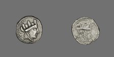 Denarius (Coin) Depicting the Goddess Cybele, 84 BCE. Creator: Unknown.