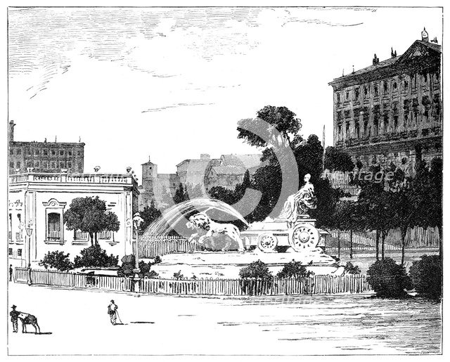 The Fountain of Cybele, Madrid, 1900. Artist: Unknown