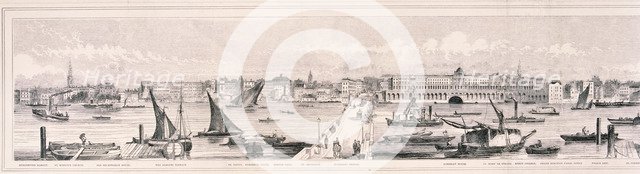 Panoramic view of London, 1844. Artist: Henry Vizetelly