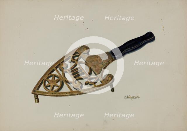 Flat Iron Stand, c. 1940. Creator: Luther D. Wenrich.