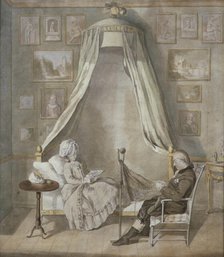 Interior with Count Claes Ekeblad and his Wife Brita, née Horn, 1783. Creator: Lorentz Svensson Sparrgren.
