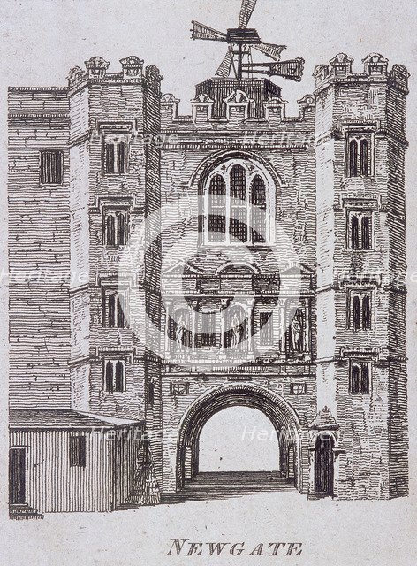 Newgate, London, c1760. Artist: Anon