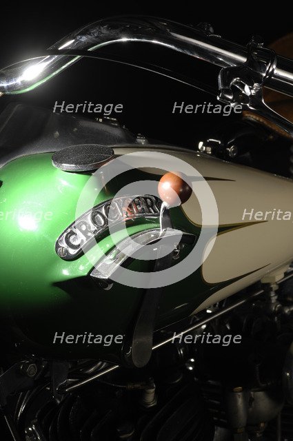 Crocker big tank V twin 1937. Artist: Simon Clay.