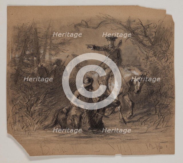 Major Washington on his Mission to the French Commander, late 19th century. Creator: Felix Octavius Carr Darley.