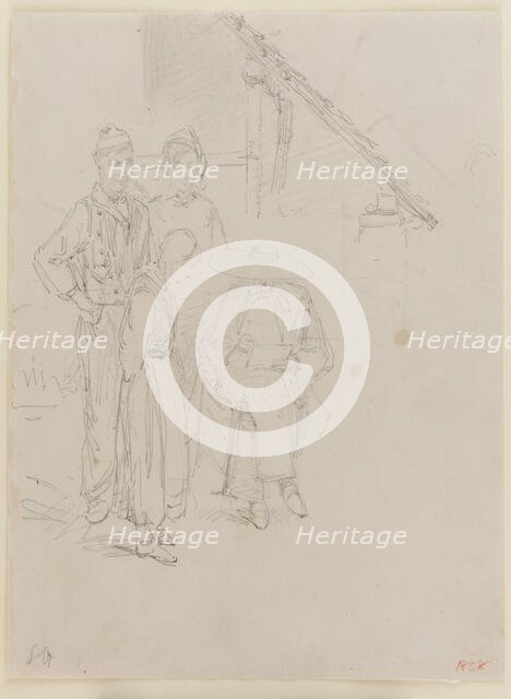 An Artist Sketching, 1858. Creator: James Abbott McNeill Whistler.