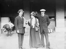 Bertrand Lesseps, Countess de la Bagassiere, and Jacque de Lesseps standing together, 1910. Creator: Bain News Service.