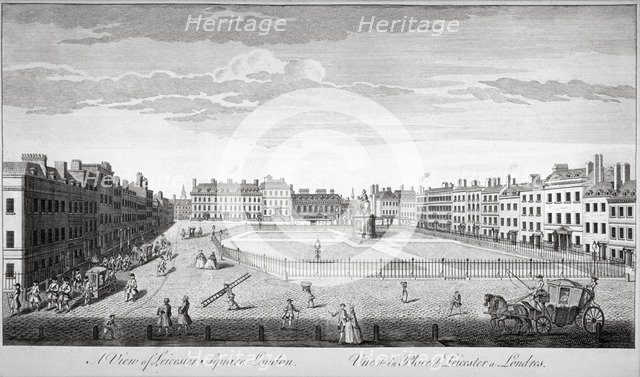 Leicester Square, Westminster, London, c1753. Artist: Anon