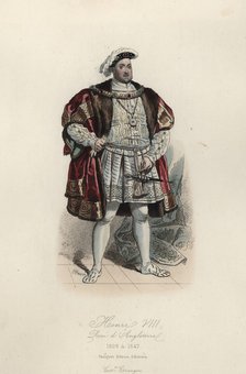 Henry VIII, King of England (Greenwich, 1491-Westminster, 1547), son of Henry VI, engraving 1870.