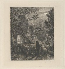 Christmas, or Folding the Last Sheep, 1850. Creator: Samuel Palmer.
