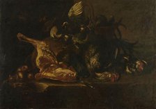 Still life with meat and dead birds, 1660-1671. Creator: Christoffel Puytlinck.