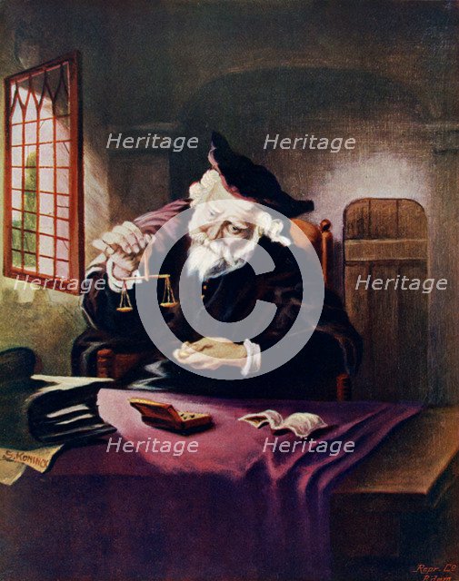 'The Gold Weigher', 1908-1909. Creator: Salomon Koninck.