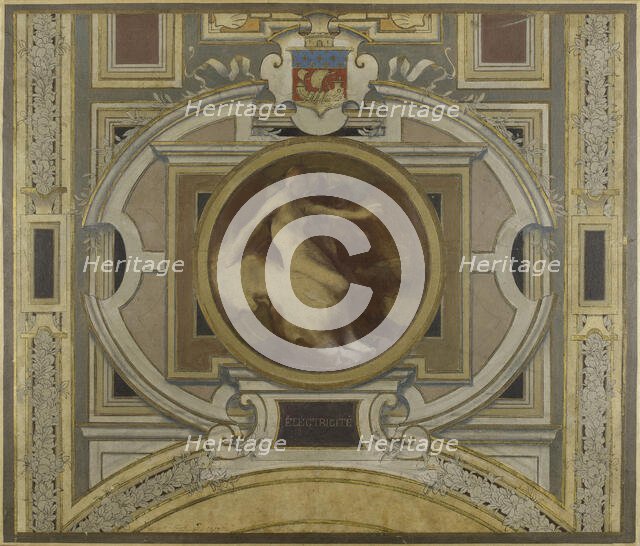 Esquisse pour la galerie des métiers de l'Hôtel de Ville : Electricité, 1890. Creator: Pierre Victor Galland.